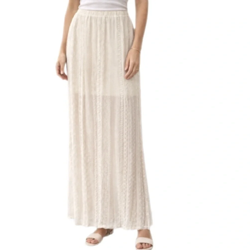 Forever 21 “No Comment” Lace Layered Maxi Skirt NWT | Pull-On